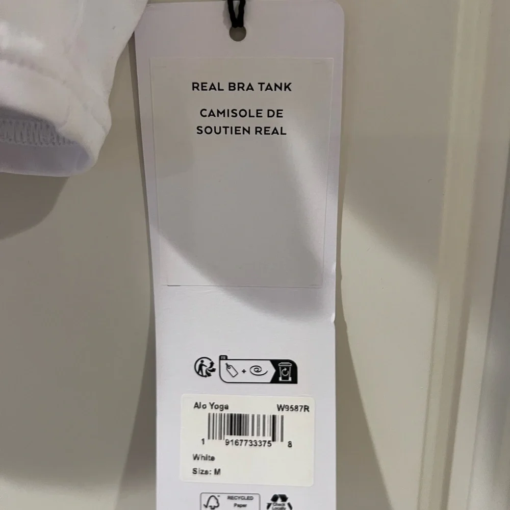 ALO Yoga White Real Bra Tank - Picture 4 of 6